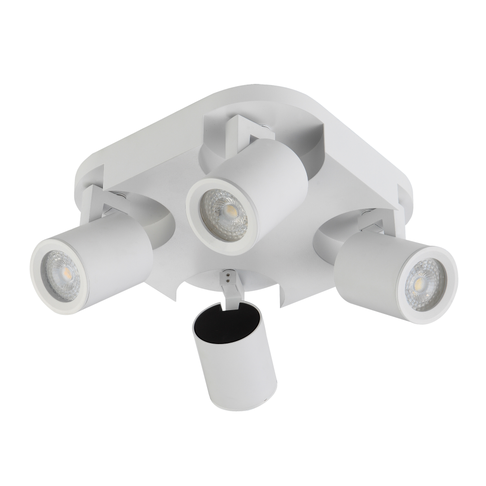 APLIQUE TECHO 4 X GU10 NEGRO